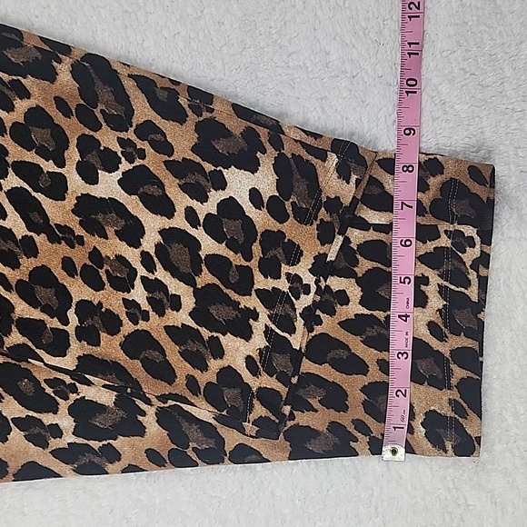 Natori Leopard Pants Drawstring Waist With Pockets - Picture 5 of 8